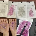 Strass en forme de planète rose pour ongles breloque pour ongles argent rose faux ongles luxe