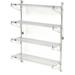 Nexel Wall Mount Wire 4-Shelf Starter Unit 54 W x 14 D x 63 H