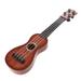 Ukulele Children Small Size Musical Instruments Imitated Ukulele Mini Guitar Playing Toy with Four Strings (Red Wood Color)