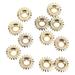 Guitar Hex Hole Gear 12 Pcs Tuning Peg Gear 12mm Diameter 1:18 Ratio Hex Hole Metal Guitar Machine Heads Mount Gear Gold