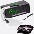 Spits Eyewear Cougar Mirrored Safety Glasses 22 Limited Edition Frame Colors (Frame Color: White Lens Color: Smoke Mirrored)