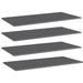 moobody 4 Piece Bookshelf Boards Chipboard Replacement Panels Storage Units Organizer Display Shelves High Gloss Gray for Bookcase Storage Cabinet 31.5 x 7.9 x 0.6 Inches (W x D x H) Inches