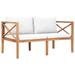 moobody Patio Bench with Cushions Solid Teak Wood