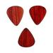 Hemoton 3pcs Rosewood Guitar Pick Bass Guitar Plectrum Ukulele Guitar Picks Accessories (Red)