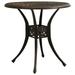 moobody Garden Table with Umbrella Hole Round Patio Coffee Side Table Cast Aluminum Bronze for Backyard Poolside Balcony Indoor Outdoor Use Furniture 30.7 x 28.3 Inches (Diameter x H)