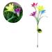 1pc Solar Power Flower Light Colored Lily Ground Lamp Stikc Light for Yard Garden