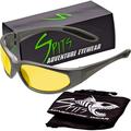 Spits Eyewear Hercules Safety Glasses (Frame Color: Gray Frame Without Foam Padding Lens Color: Yellow Tint)