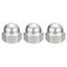 5/8-11 Acorn Cap Nuts 3pcs - 304 Stainless Steel Hardware Nuts Acorn Hex Cap Dome Head Nuts (Silver)