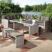 Baxton Studio Contemporary 3-Piece Outdoor Patio Corner Sofa Set by