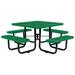 Global Industrial 46 Square Picnic Table Surface Mount Green