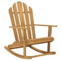 moobody Adirondack Rocking Chair Teak Wood Reclining Lounge Chair for Patio Garden Backyard Poolside Outdoor Furniture 26 x 39.4 x 40.6 Inches (W x D x H)