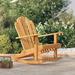 Carevas Patio Adirondack Rocking Chair 31.1 x39.4 x40.6 Solid Wood Teak