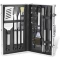 HTYSUPPLY 20 Piece Stainless Steel BBQ Barbecue Grill Tool Set with Aluminum Case