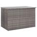moobody Garden Storage Box Gray Poly Rattan Storage Container Deck Box Garden Tool Organization for Patio Lawn Poolside Backyard Outdoor Furniture 59.1 x 39.4 x 39.4 Inches (W x D x H)
