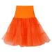 knqrhpse Prom Dress Mardi Gras Outfit Mardi Gras Dress Skirts for Women Casual Dress Womens High Waist Pleated Short Skirt Adult Tutu Dancing Skirt Womens Dresses Orange Dress S