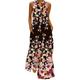 knqrhpse Sundresses for Women Wedding Guest Dresses Maxi Dress Casual Dress Women Summer Casual Sleeveless Print Maxi Loose Dress Boho Beach Long Sundress With Pockets Womens Dresses Black Dress 5Xl