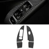 4 Pcs Carbon Fiber Interior Glass Control Cover Trim For Mercedes-Benz W203
