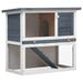 moobody 2 Tier Rabbit Hutch with Pull Out Tray and Ramp Outdoor Wooden Chicken Coop House Bunny Hen Pet Guinea Pig Small Animal Cage 35.4 x 17.7 x 31.5 Inches (L x W x H)