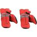 2 Pairs Dog Boots Anti Slip Paws Protectors Soft Dogs Shoes with Straps Pet Supplies Accessories for Indoor Outdoor Walking Running Sports Shoes Tails Plush Backpack (Red 6)