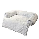 Plush Pet Sofa Bed Dog Bed Cat Bed Sofa Mattress Pet Sleeping Bed White