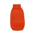 Pet Dog Cat Knitted Jumper Winter Warm Sweater Puppy Coat Jacket Clothes Costume Orange