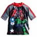 Disney Store Marvel The Avengers Captain America Rash Guard Swim Shirt Boy Size 5/6