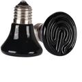 2Pack 25W Reptile Ceramic Heat Lamp E27 110V Infrared Heat Emitter Bulb No Harm No Light Infrared Heat Emitter Brooder Lamp for Pet Coop Heater Reptile Chicken Turtle Heating Light Lamp