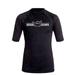 Junior Guard Shaka Bar Short Sleeve UV Protective Rashguard Sun Shirt - Black / White - XL