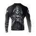 Raven Fightwear Men s La Calavera Catrina Dia de Muertos BJJ Rash Guard Long Sleeve MMA Black Edition Small