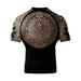 Raven Fightwear Men s Aztec Ranked Jiu Jitsu BJJ Rash Guard Short Sleeve MMA Brown