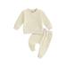 Shuttle tree Toddler Newborn Baby Boy Girl Outfit Long Sleeve Sweatshirts Pants Clothes Set Infant Boys Fall Winter 2PCS