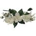 Off-White Snow White Peony 24in Artificial Polysilk Faux Fake Flower Hand-wrapped Swag for Craft Home Garden Outdoor Bouquet Arrangement Ceremony Wedding Arch Floral Wall Aisle Decor (Cream Set of 2)