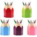 5 Pieces Pencil Shaped Cups for Classroom Pencil Dispenser Bulk Cute Pen Holders Storage Desktop Colorful Makeup Brush Container for Classroom Home Office Supplies