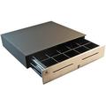 APG S4000 HEAVY DUTY CASH DRAWER SERIALPRO BLACK STAINLESS STEEL FRONT 18X