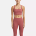 Women's Yoga Peached Crop Top in Red