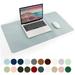 UDIYO Mouse Pad with Fastening Strap Reversible Easy to Clean Smooth Surface Non-Slip Large Desk Blotter Waterproof PVC Faux Leather Desk Table Protector Office Supplies