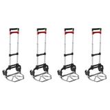 Magna Cart Personal MCI Folding Hand Truck with Rubber Wheels (4 Pack)