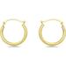 PORI JEWELERS 10K Gold 1.5mm x15mm Hoop earrings - Jewelry for Women/Girls - Small Hoop Earrings