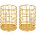 2 Pack Pen Holder Desk Organizer Pen Pencil Cup Marker Holder Makeup Brush Holders - Wire-gold