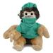 DolliBu Squirrel Monkey Doctor Plush Toy - Super Soft Squirrel Monkey Doctor Stuffed Animal Dress Up with Cute Scrub Uniform and Cap Outfit - Fluffy Doctor Toy Plush Gift - 12.5 Inch