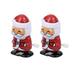 Hemoton 2pcs Christmas Gift Walking Props Santa Claus Model Clockwork Toys Santa Shaking Head Wind-up Toys Party Favors Party Supplies for Kids Child