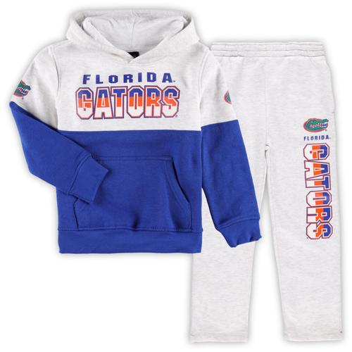 Vorschul-Set aus Pullover, Kapuzenpullover und Hose in Heather Grey/Royal Florida Gators Playmaker