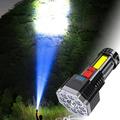 Rechargeable LED Flashlights High Lumens Nine Lights In One Brightest Outdoor Flashlight 100 000 Lumens LED Flashlight 9pcs LED Light Rechargeable Powerful Torch Long Throw Up To 500 Meters