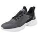 ZIZOCWA Breathable Mesh Men S Lace Up Casual Sports Shoes Summer Mesh Soft Sole Tennis Shoes Comfort Thick Bottom Non Slip Work Sneaker Black Size41