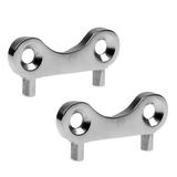 2pcs 316 Stainless Steel Marine Boat Yacht /1.5 Gas Water Fuel Tank Deck Fill Filler Spare Key Replacement Plate Tool