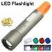 Sunjoy Tech 1 Set LED Torch Zoomable Ultra-Bright Multiple Lighting Modes Long Irradiation Distance Aluminum Alloy Outdoor Powerful LED Portable Flashlight Set Camping Gear