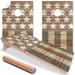 Set of 2 Cornhole Wraps for Boards Vinyl Decals - Corn Hole Bean Bag Toss Cornhole Wraps Stickers Cornhole Skins Cornhole Wraps for Boards (Boards Not Included) (Brown Stars & Stripes)