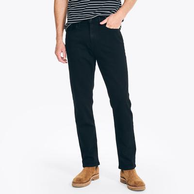 Nautica Men's Vintage Straight Stretch Denim Black Ink Wash, 36x30