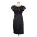 Alyx Casual Dress - Sheath Scoop Neck Short sleeves: Black Print Dresses - Women's Size 6