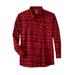 Men's Big & Tall Wrangler® flannel plaid shirt by Wrangler in Red Black (Size 2XL)